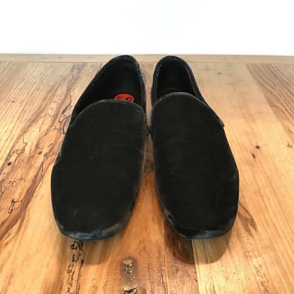 Vince Bray Smoking Shoes Loafers Gray Velvet 5.5 - Picture 2 of 8